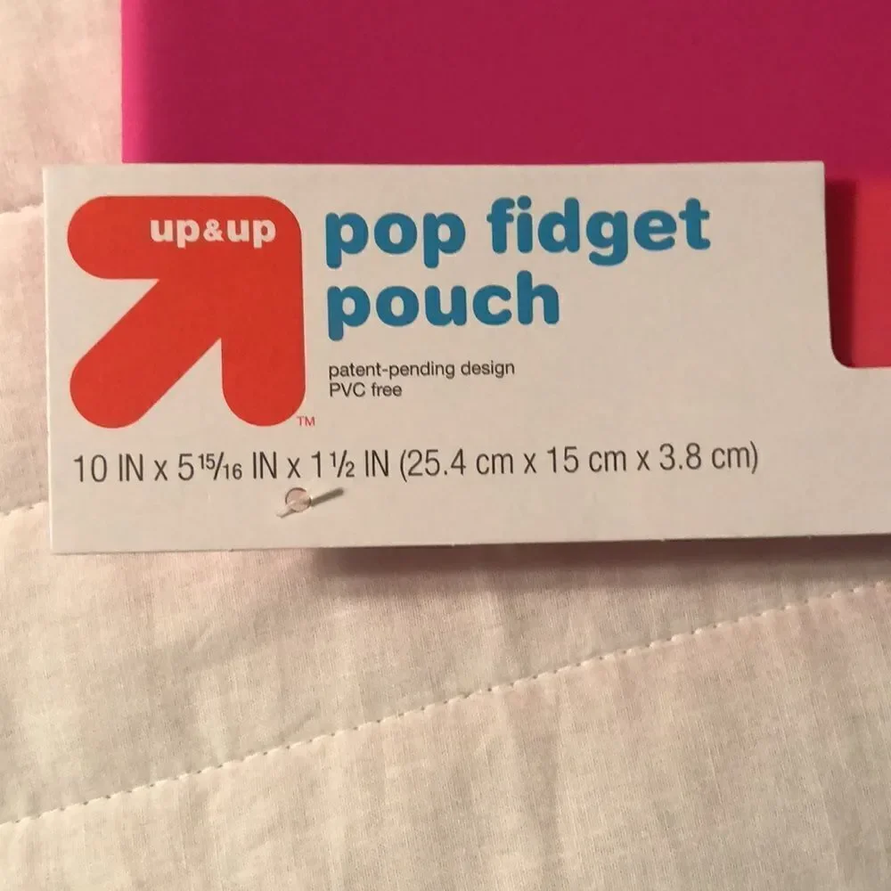 Pop it Fidget Pencil School Supplies Pouch with Zipper Closure One Sided